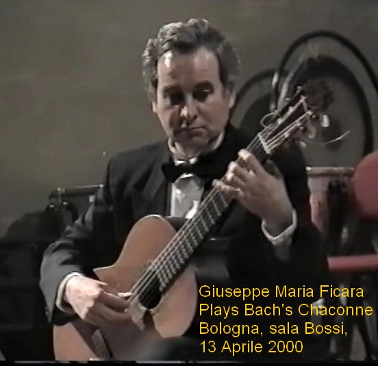 Giuseppe Maria Ficara plays Bach's Chaconne at Sala Bossi, Bologna, April 2000